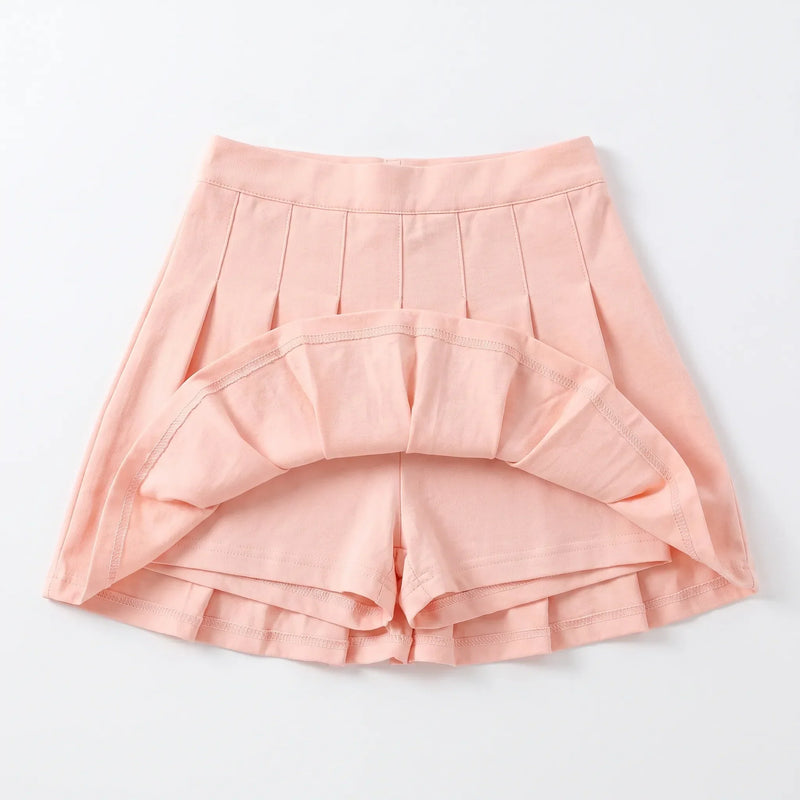 Casual Pleated A-Line Girls Skort - Kinvie