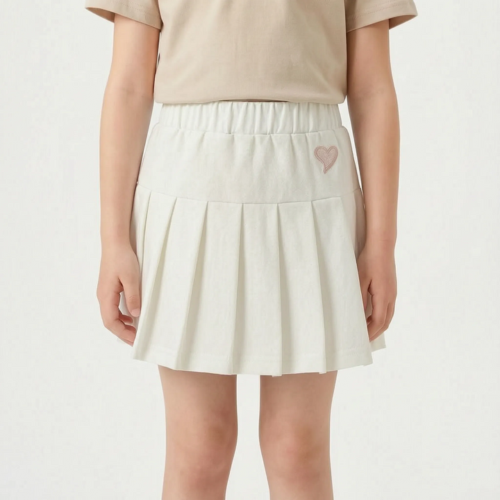 Casual Pleated A-Line Girls Skort - Kinvie