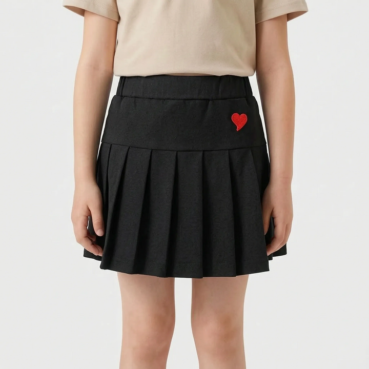 Casual Pleated A-Line Girls Skort - Kinvie