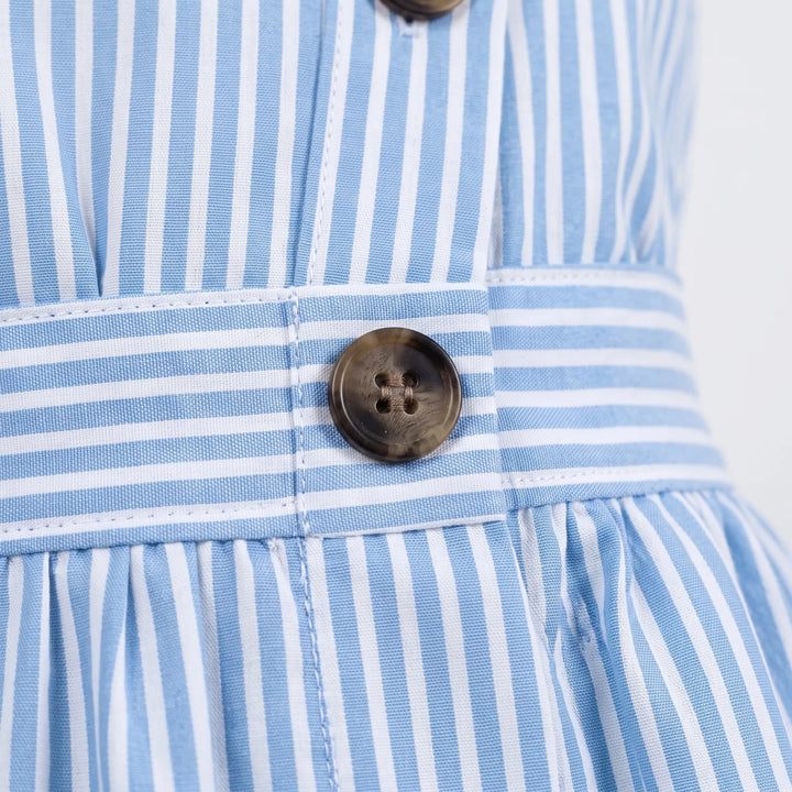 Casual Striped Flutter Sleeve Summer Dress - Aerilys