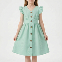 Casual Striped Flutter Sleeve Summer Dress - Aerilys