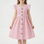 Casual Striped Flutter Sleeve Summer Dress - Aerilys