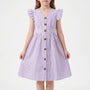 Casual Striped Flutter Sleeve Summer Dress - Aerilys