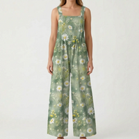 Casual Wide-Leg Floral Jumpsuit - Jessica