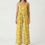 Casual Wide-Leg Floral Jumpsuit - Jessica