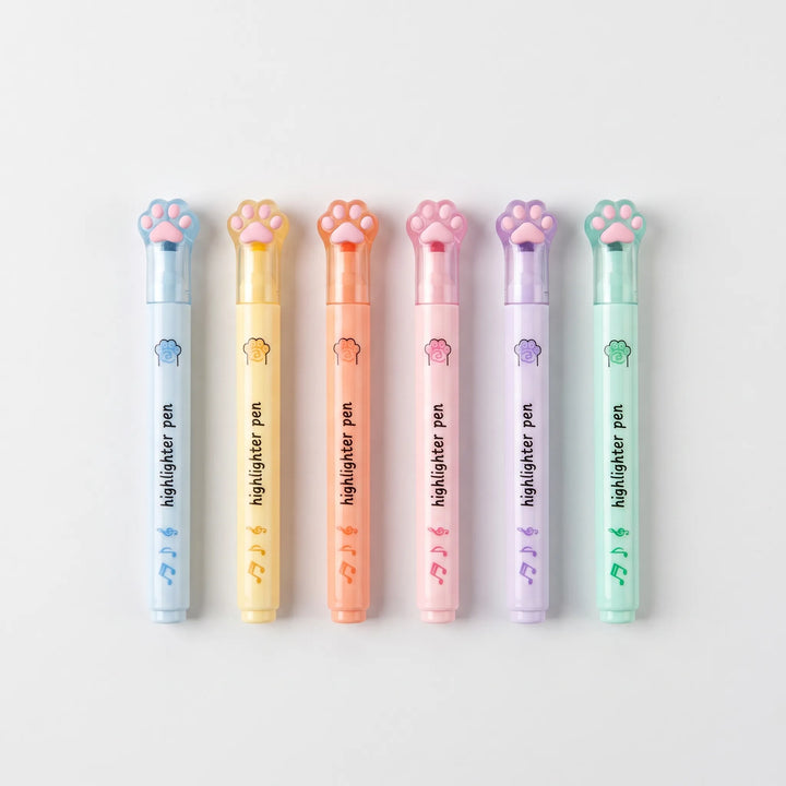 Cat Paw Pastel Highlighter Set - Pawsima