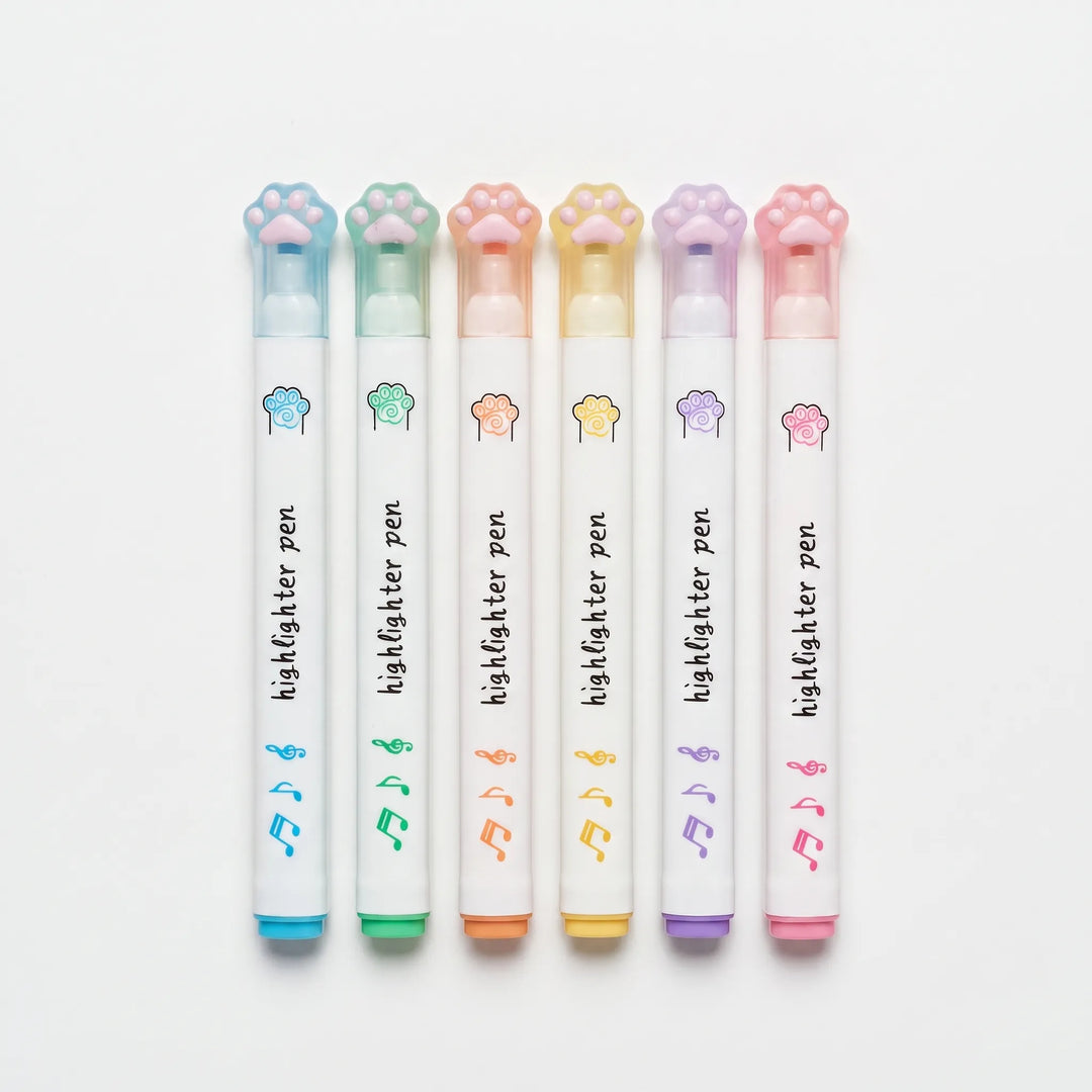 Cat Paw Pastel Highlighter Set - Pawsima