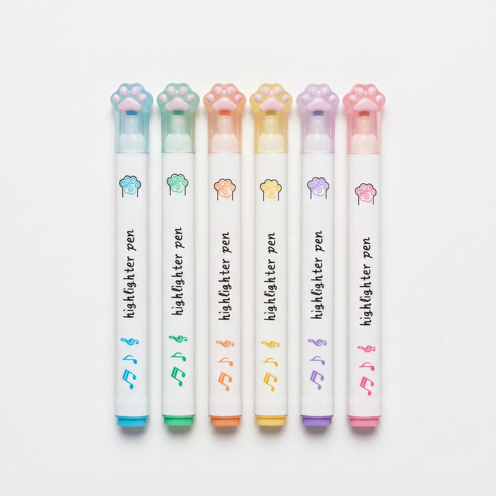 Cat Paw Pastel Highlighter Set - Pawsima