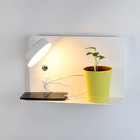 LED-Wandleuchte mit USB-Ladegerät und Schalter - GlowPort