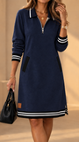 Elegant Polo Dress with Collar and Long Sleeves 2