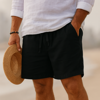 Lorenzo Men's Cotton-Linen Shorts – Lightweight & Breathable 14