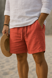 Lorenzo Men's Cotton-Linen Shorts – Lightweight & Breathable 16