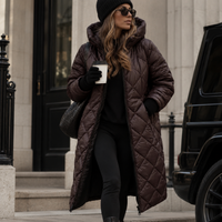 Quilted Long Coat - Water Resistant Insulated Puffer Style 2