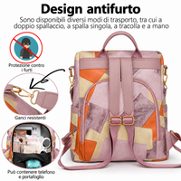 Checkered Anti-Theft Backpack with Multiple Pockets 4