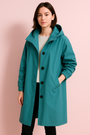 Langer Damen-Trenchcoat mit Kapuze – Ranya