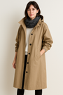 Langer Damen-Trenchcoat mit Kapuze – Ranya