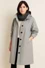 Langer Damen-Trenchcoat mit Kapuze – Ranya