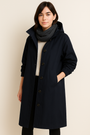 Langer Damen-Trenchcoat mit Kapuze – Ranya