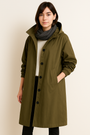 Langer Damen-Trenchcoat mit Kapuze – Ranya