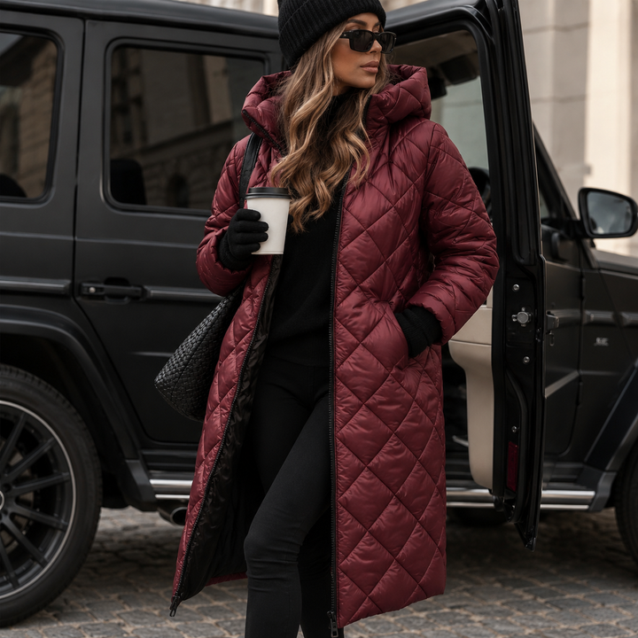 Quilted Long Coat - Water Resistant Insulated Puffer Style 5