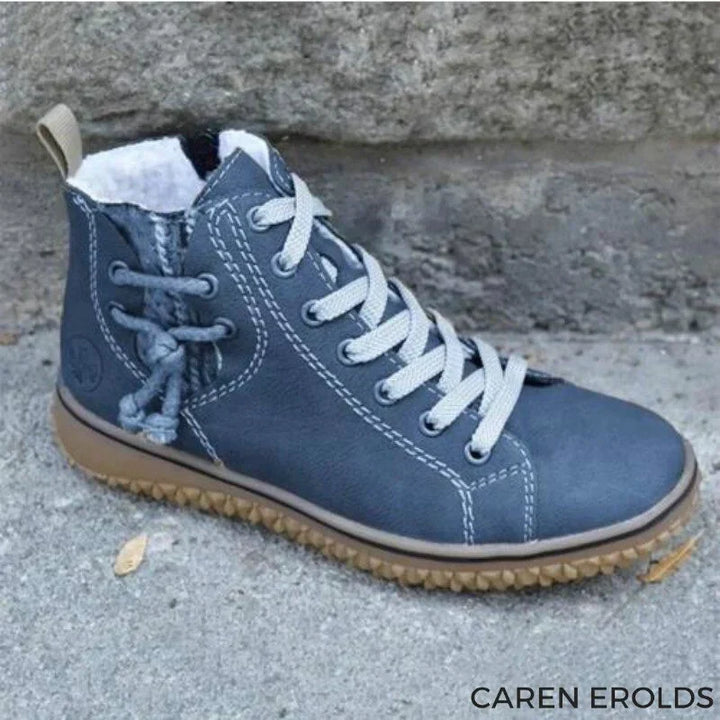 Klassische Vintage-Leder-Winterstiefel für Damen - Sofia