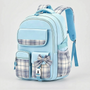 Checkered Detail School Rucksack - Pledra