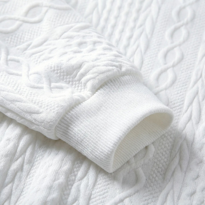 Chunky Cable Knit Pullover Sweater - Allison
