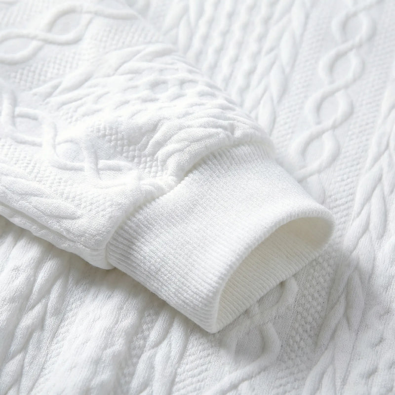 Chunky Cable Knit Pullover Sweater - Allison