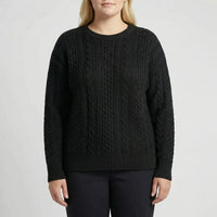 Chunky Cable Knit Pullover Sweater - Allison