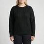 Chunky Cable Knit Pullover Sweater - Allison