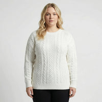 Chunky Cable Knit Pullover Sweater - Allison