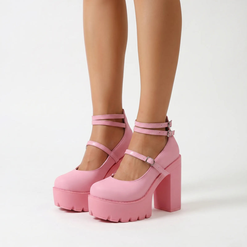 Chunky Mary Janes Shoes - Antonia