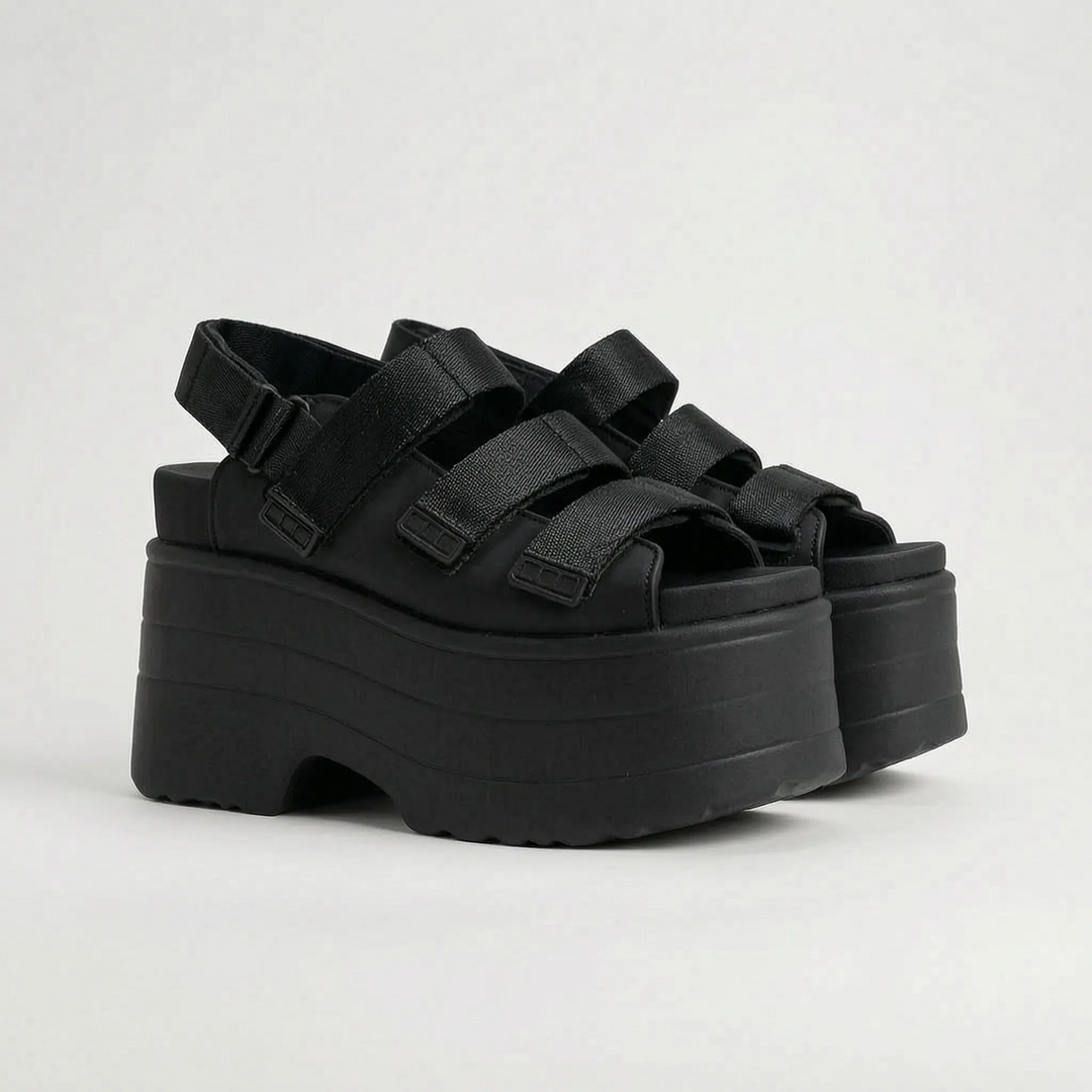 Chunky Retro Platformsandalen - Ruby