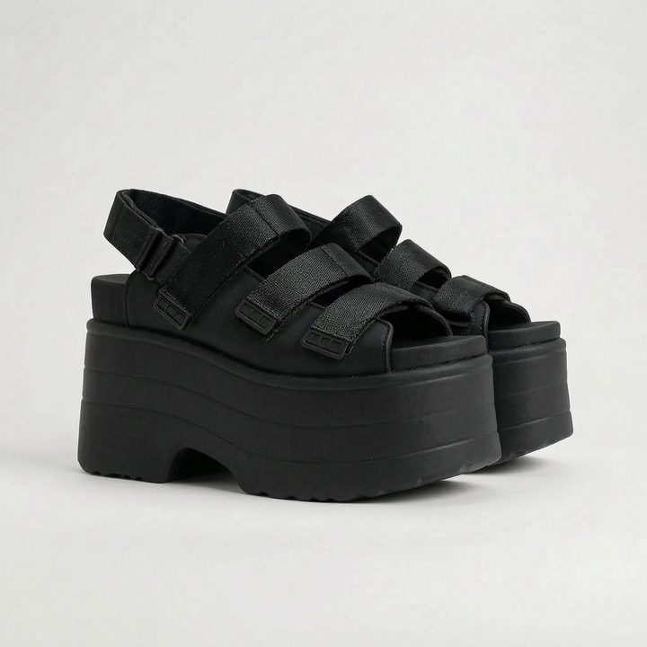Chunky Retro Platformsandalen - Ruby