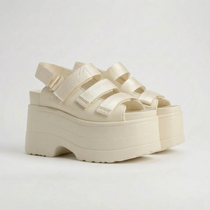 Chunky Retro Platformsandalen - Ruby