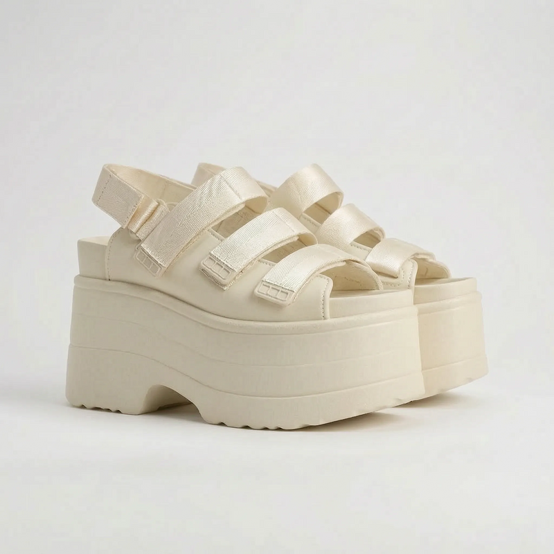 Chunky Retro Platformsandalen - Ruby