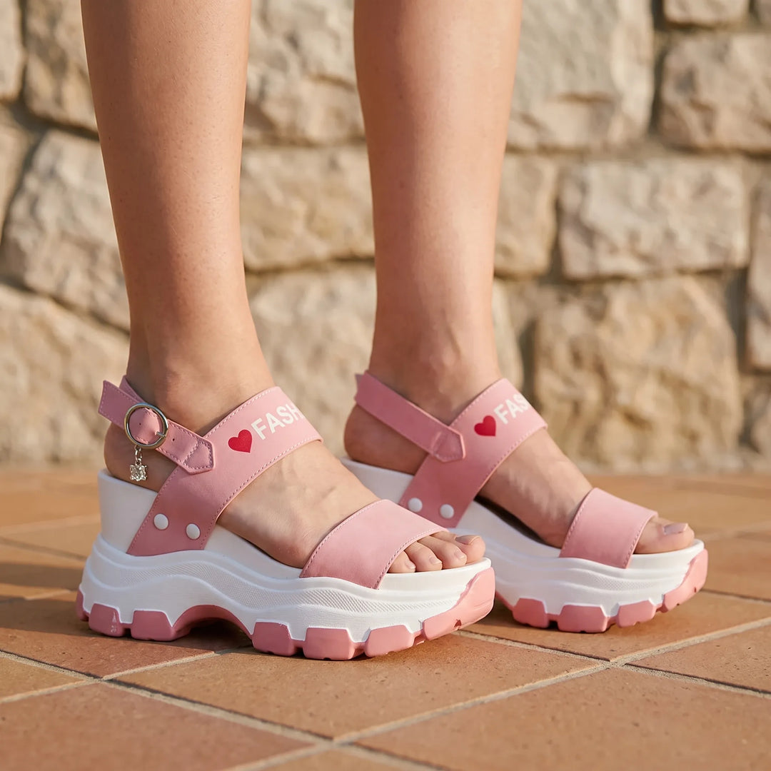Chunky Sandalen Met Sleehak - Wendy