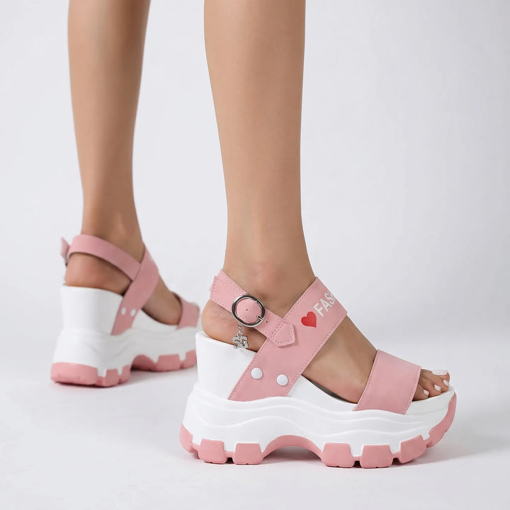 Chunky Sandalen Met Sleehak - Wendy