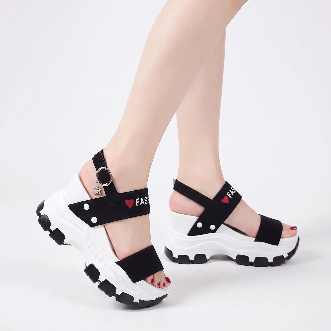 Chunky Sandalen Met Sleehak - Wendy