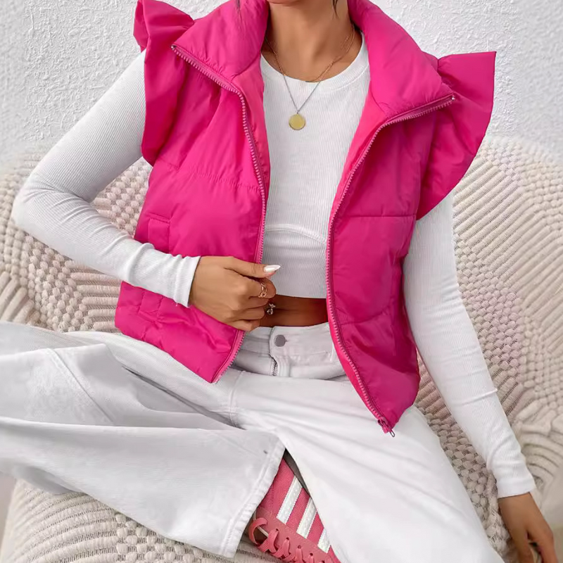Korte Gewatteerde Damesbodywarmer - Romy