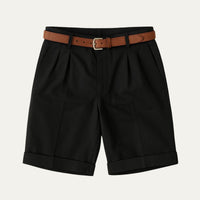 Classic Men's Chino Shorts With Double Pleat And Turn-Up Hem 11