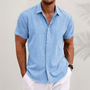 Classic Men's Short Sleeve Button-Up Shirt with Spread Collar 5