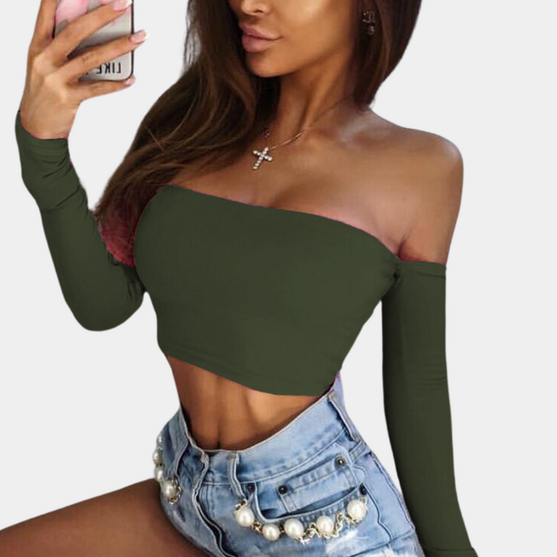 Schulterfreies Damenshirt – Arielle