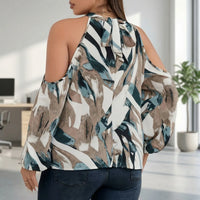 Cold-Shoulder Halter Top Plus Size - Marcella