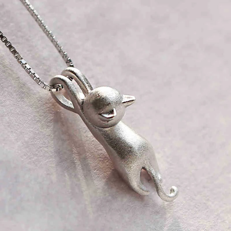 925 Sterling Silber Verspielte Kitty-Halskette - Mia