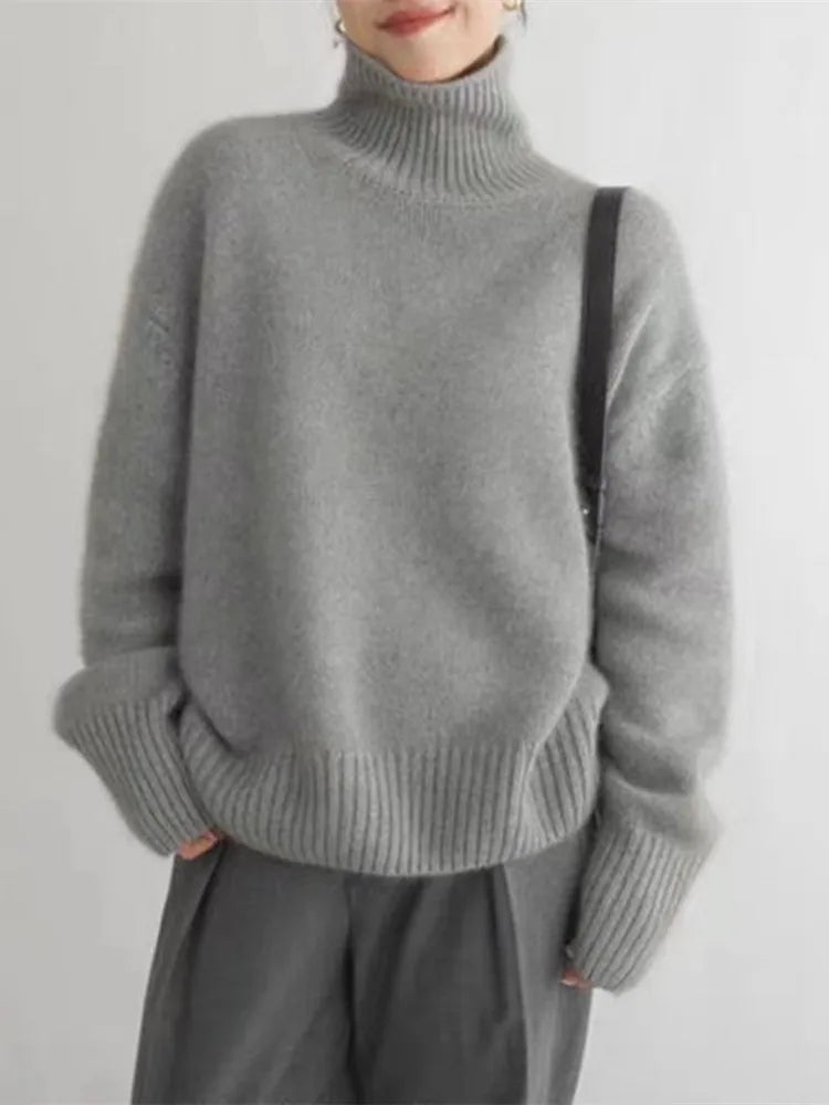 Luxus Damen Rollkragenpullover - Elara