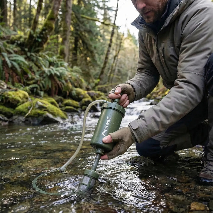 Compact Hand Pump Water Filter -  Streamtek