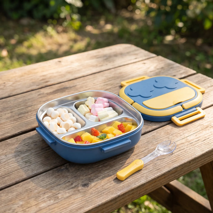Compartmentalised Children's Bento Box - Noshley