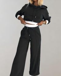 Cléo - Comfy Two-Piece Set with Hoodie and Wide Pants