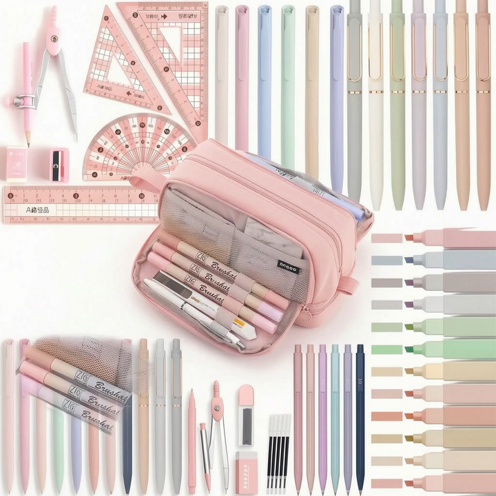 Comprehensive Pastel Desk Stationery Set - Velinor